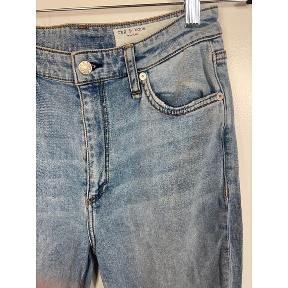 Rag & Bone New York Casey High Rise Raw Hem Ankle Flare Denim Jean 27/4 Capsule - Picture 5 of 12